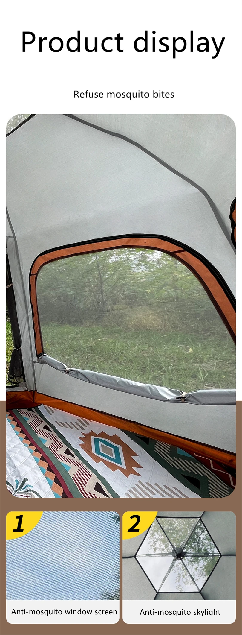 Convenient Logistics Double Layer Nature Hiking Tent Sports Camping Tent Outdoor Beach Tent