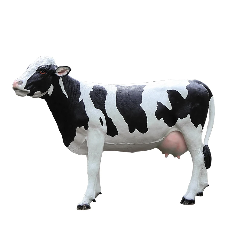Hot Sale Netherlands Large Bull Fiberglass Life Size Dairy Cow Statue for Sale