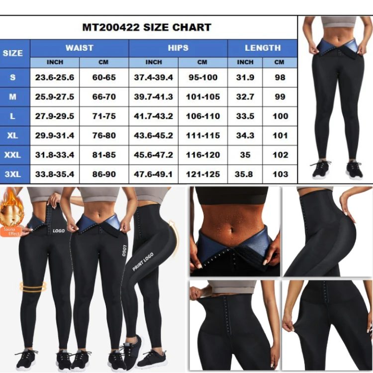 
Custom Service Waist High Compression Fat Burning Neoprene Slimming High Waist Yoga Pants Leggings Body Shaper Shapewear For Wom 