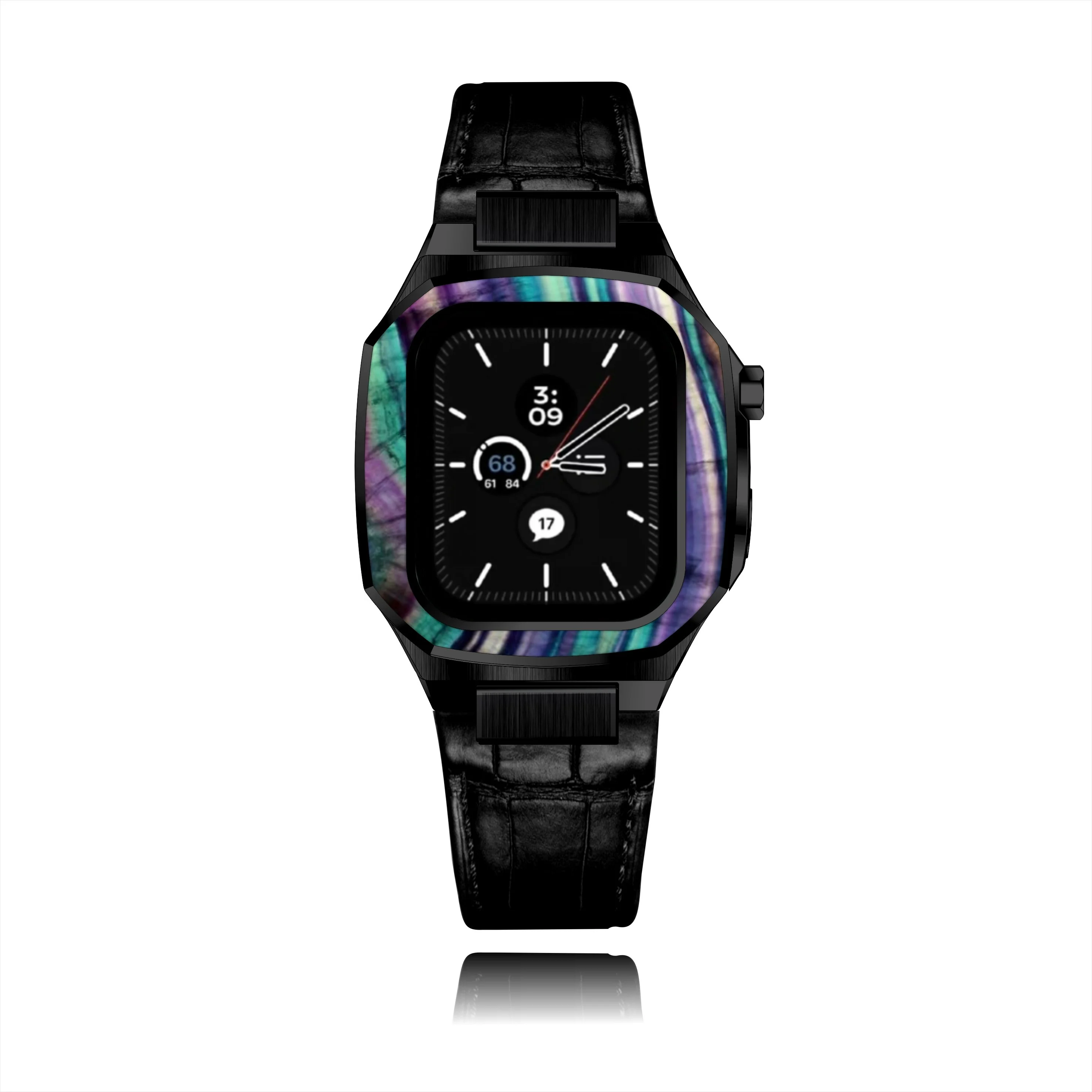 Luxury Brand Watch parts made of  316L Stainless Steel No Smart 44mm Steel IP Black Watch Case  Series 4/5/6