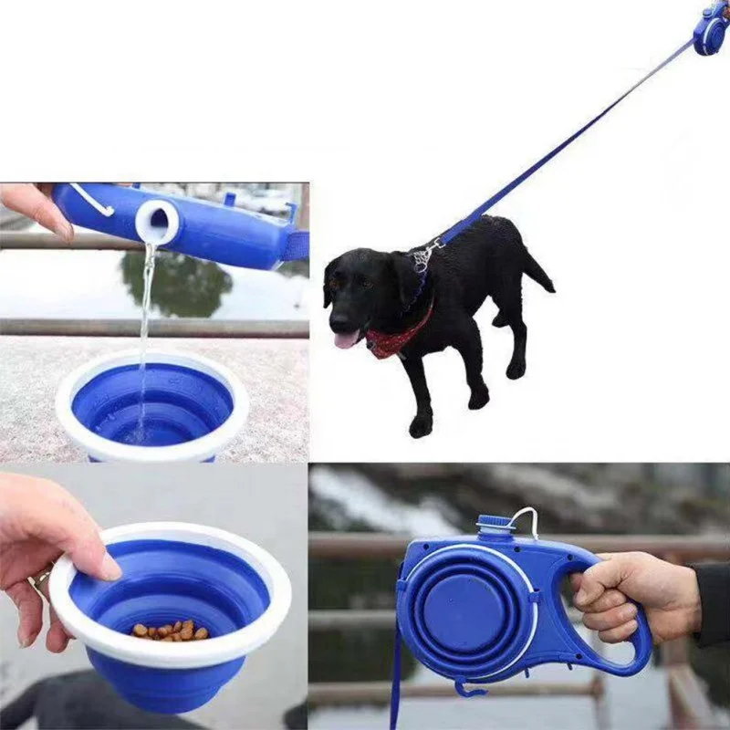 New Arrival Dog Leash with Water Bottle Bowl Pet Accessories
