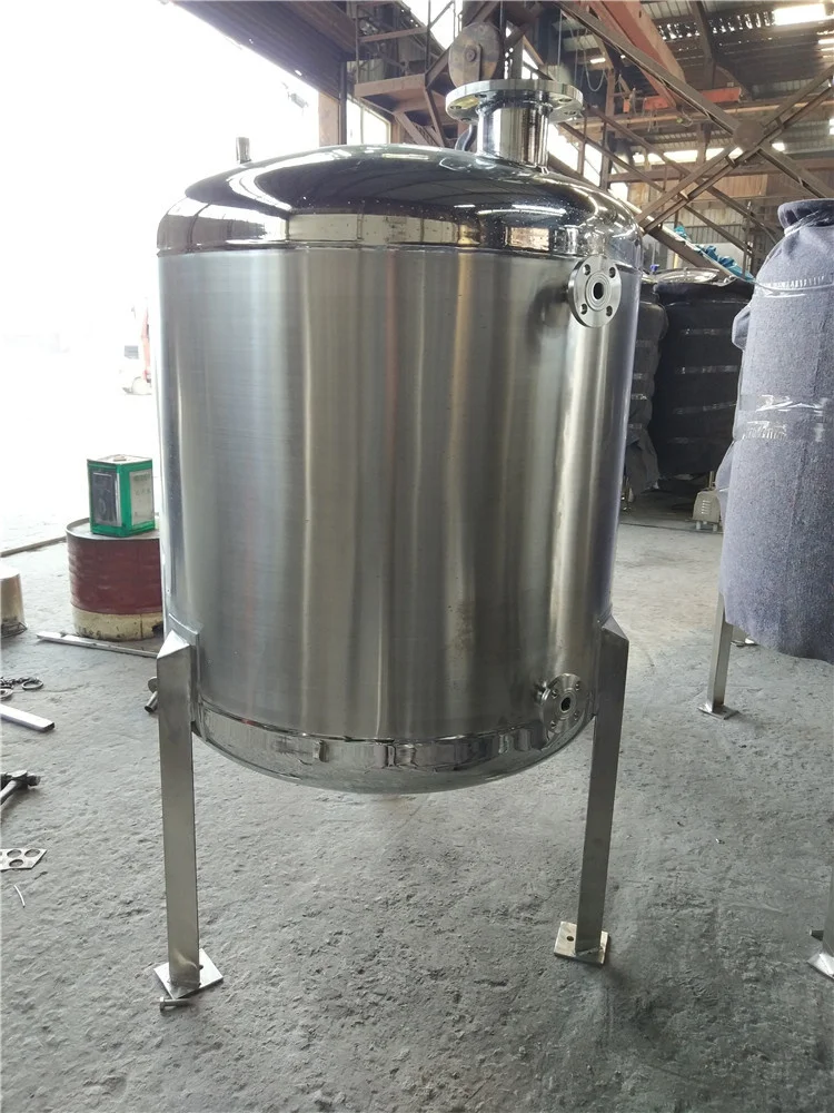 Sanitary Stainless steel beverage juice milk vertical storage tank with wheel agitator stirring blending storage tank