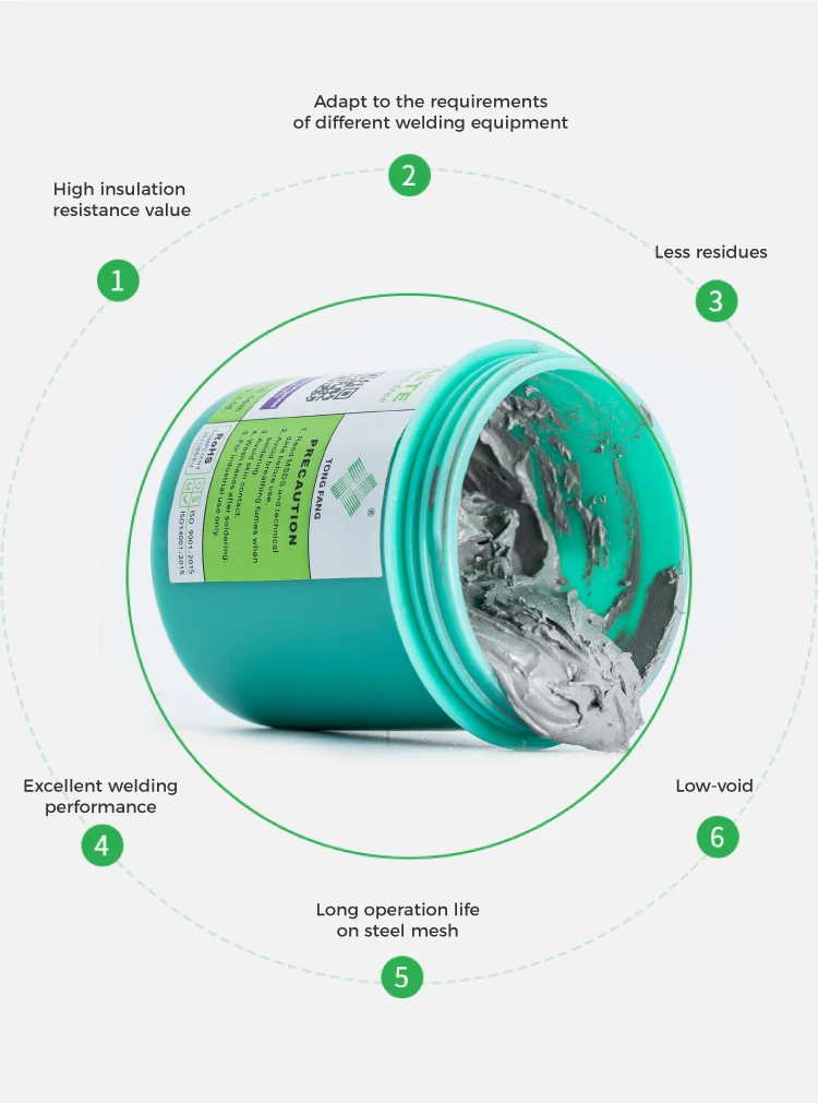 Sn69.5Bi30Cu0.5 low temperature No-clean Solder Paste Lead-free welding Flux SMT PCB LED for consumer electronics