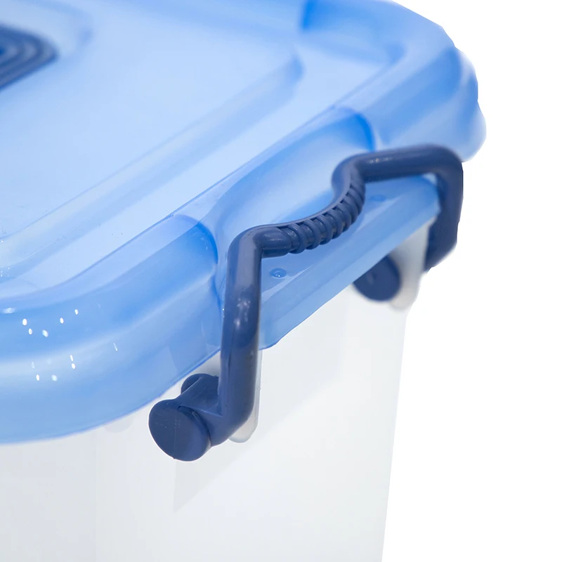 6L PP plastic small hard storage organizer container box with handle