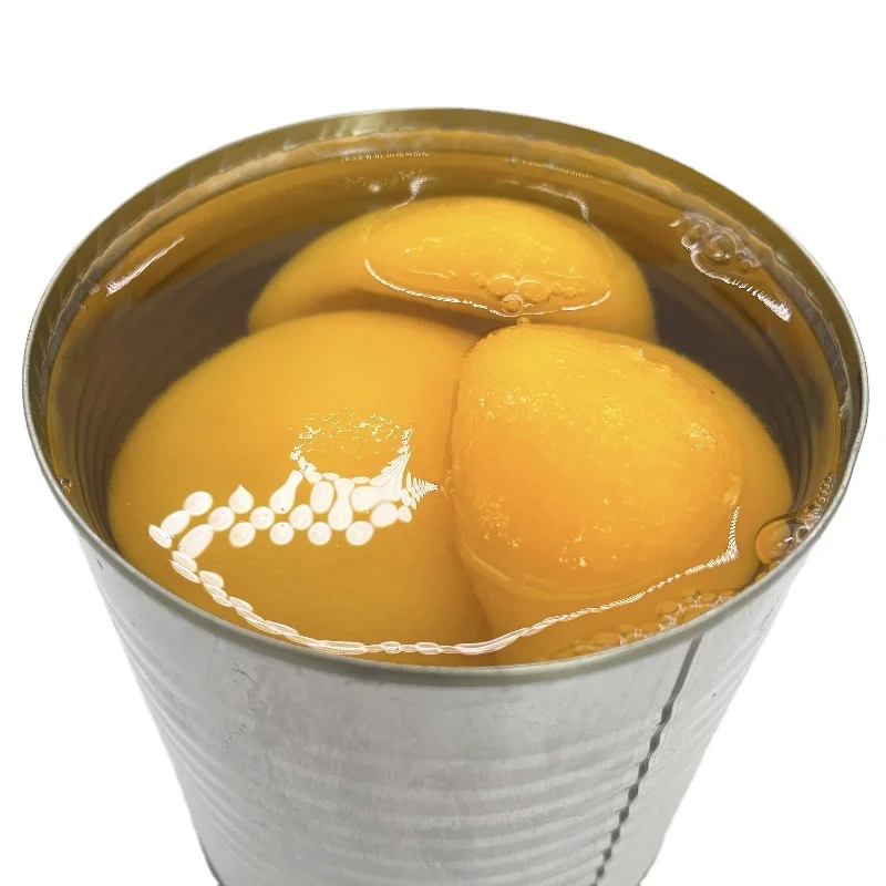 wholesale chip easy open canned OEM brand 2500g fresh fruit canned yellow peach halves in syrup in fruit juice