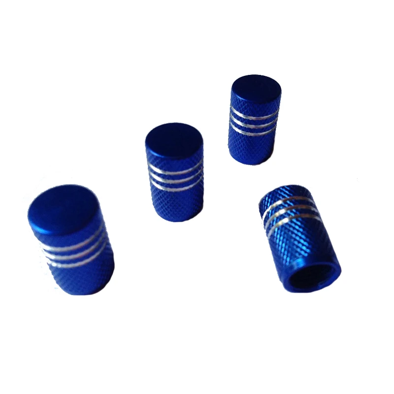 Multicoloured tyre valve dust cap aluminum material tyre valve screw cap cover universal tire valve stem caps