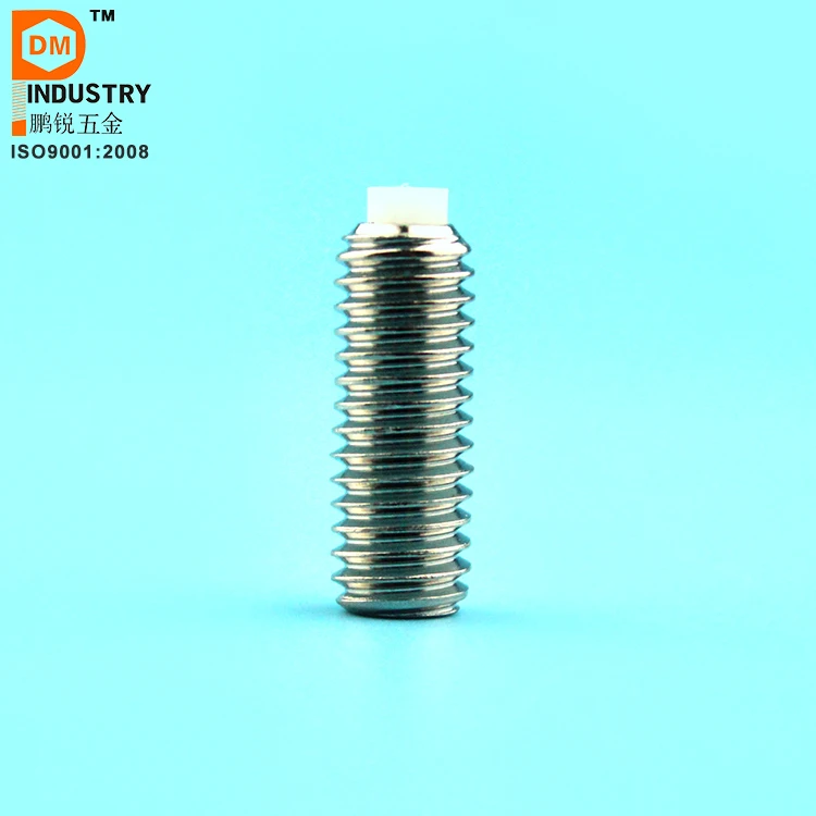 Stainless Steel & Brass Cap Hexagon Machine Screws M3-M12 Thread Sizes 10mm Length DIN Standard Nylon Tip Set Screws