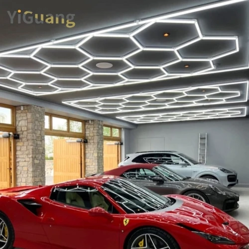 hot sale 14 Grid Systems Honeycomb Garage Light Higher Brightness 6500K for Garage Car Detailing Workshop and Exhibition Hall