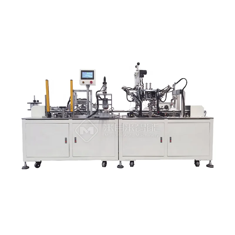 
Cup-shaped automatically paste the bridge of the nose, pad printing and welding ear strap machine (linear conveying) 