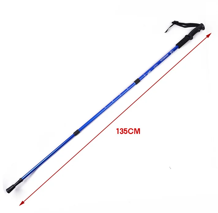 Manufacture Outdoor adjustable Mountain Climbing Aluminum Telescoping Foldable Walking Sticks Trekking Poles
