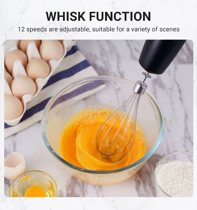 Wholesale multifunctional baby food machine High speed electric hand blender with egg whisk and milk frother