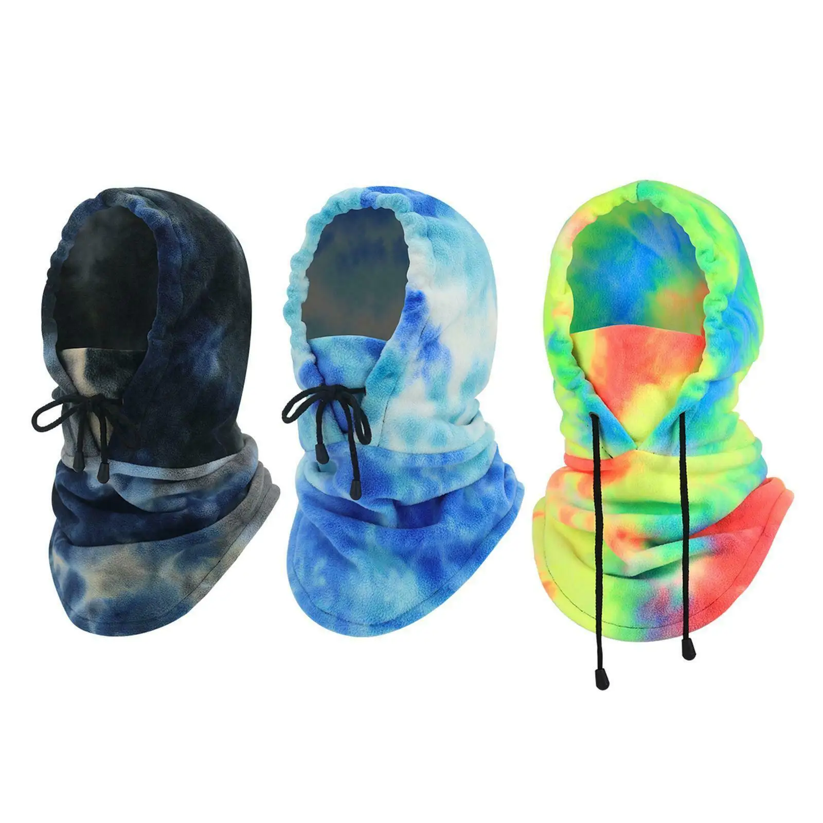 Motorbike Balaclava Bike Ski Outdoor Sport Mask tie dye Helmet Full Face Neck Cover with string