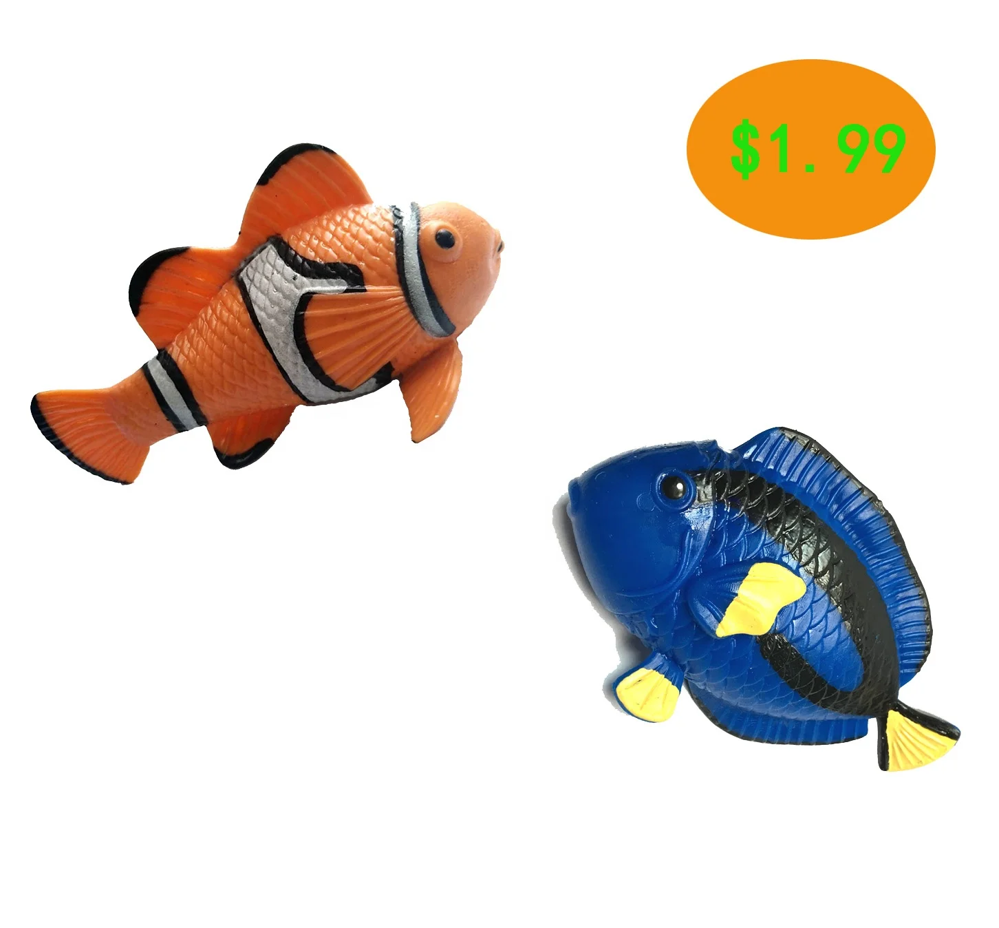 $1.99 retail fish toys realistic plastic zoo animals for kids