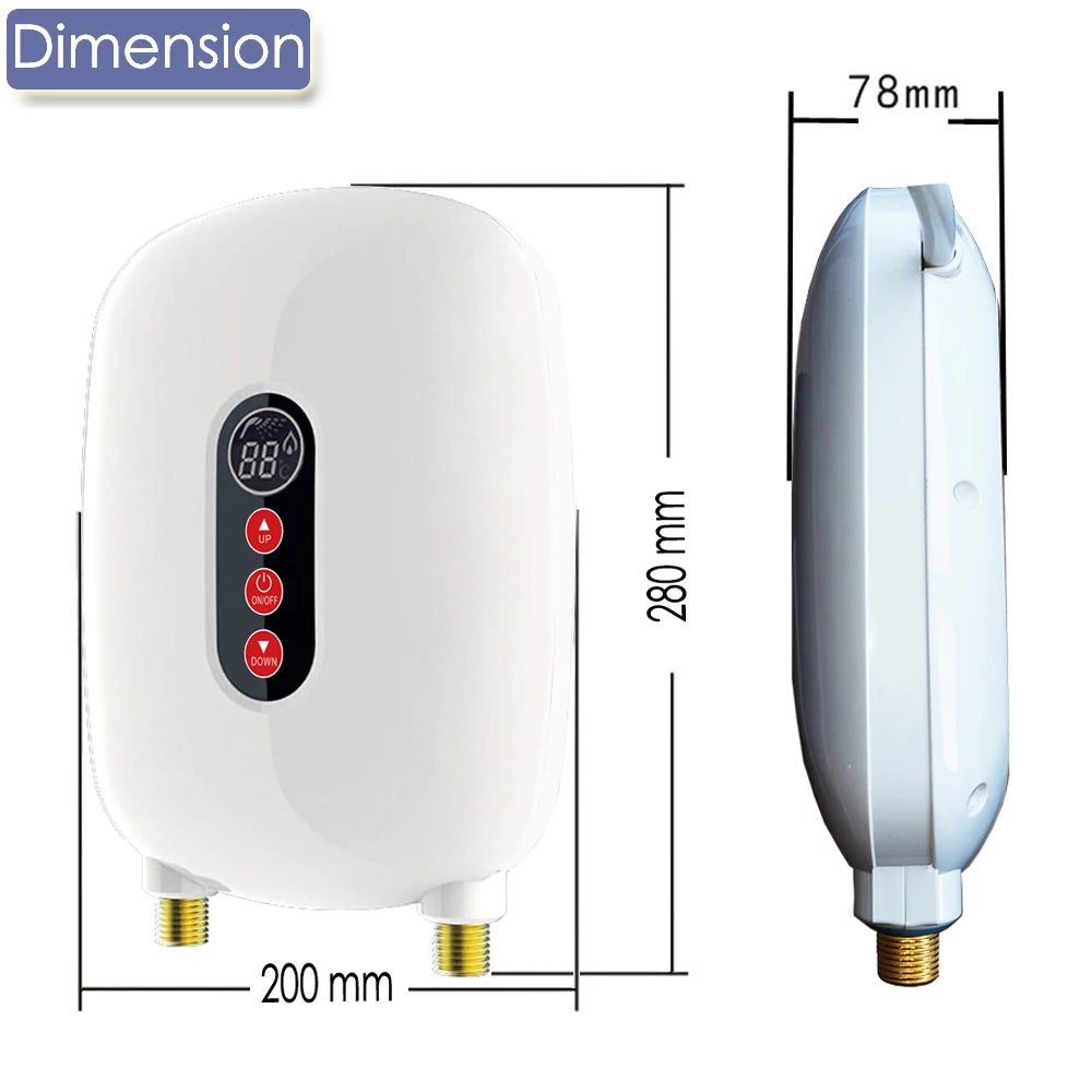 Instant Shower Heater Tankless Geyser Electric Water Heater