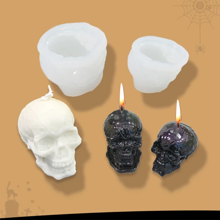 Head Bone Silicone Mould 3d Diy Plaster Furniture Decoration Candle Silicone Baking Mold Base Resin