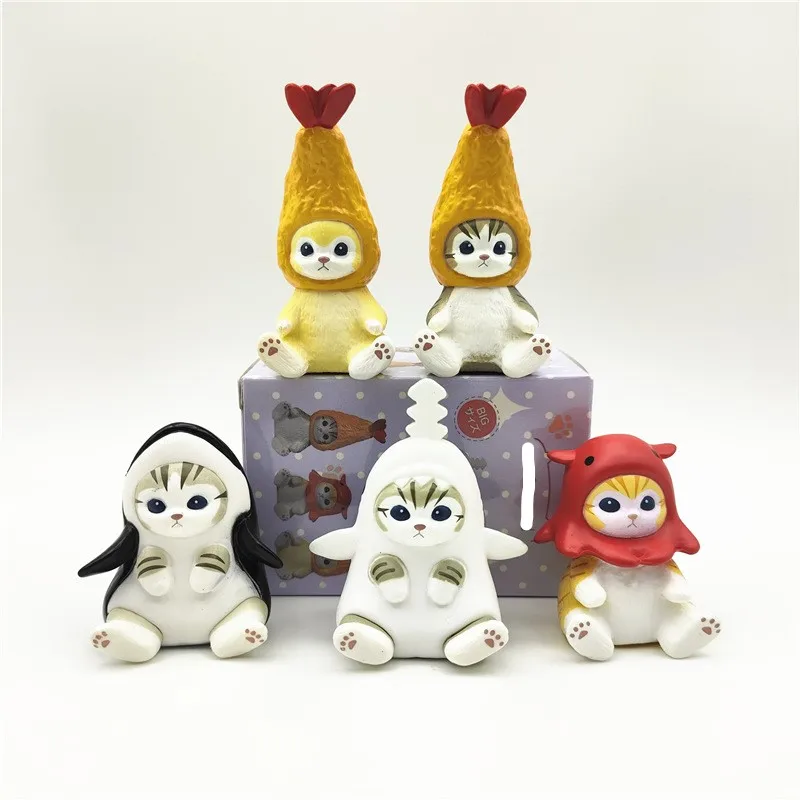 Оптовая продажа 5 видов стилей 2 поколения мультяшная милая кукла-животное кошка острая фигура в слепой коробке