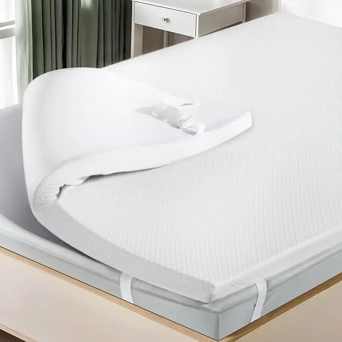 Queen/King Size Cooling Gel Memory Foam Mattress Topper Soft  Bed Topper Mattress pad with Zipper