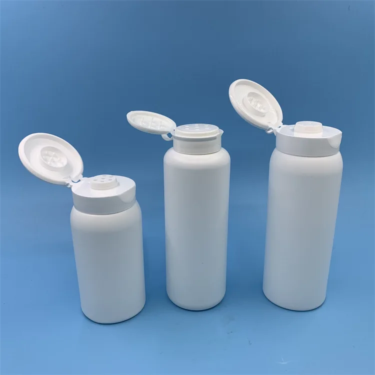 Hot Sale Wholesale PE Plastic Refillable Empty Body Talcum Powder Dispenser Bottle