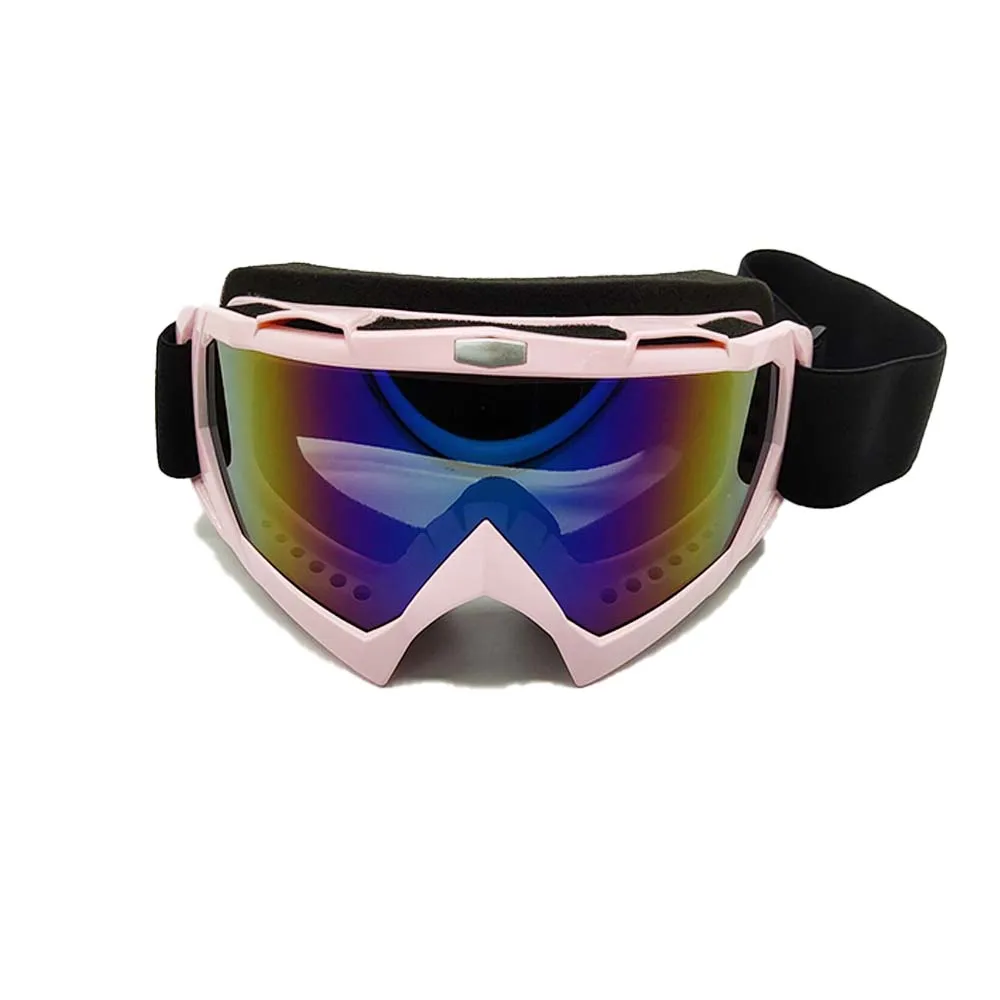 White matte TPU frame cross-country motorcycle riding eyeglasses UV protection 400  cross-country glasses