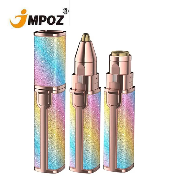 Электрический триммер для бровей 2 в 1, ручка для безболезненного удаления волос на лице, Женская бритва для бикини, бритва для волос, для тела, для лица, помады, Эпилятор USB