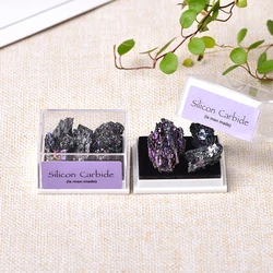 Natural Rough Mineral Crystal Carborundum Specimens Rainbow Silicon Carbide Teaching Specimens Gifts For Children