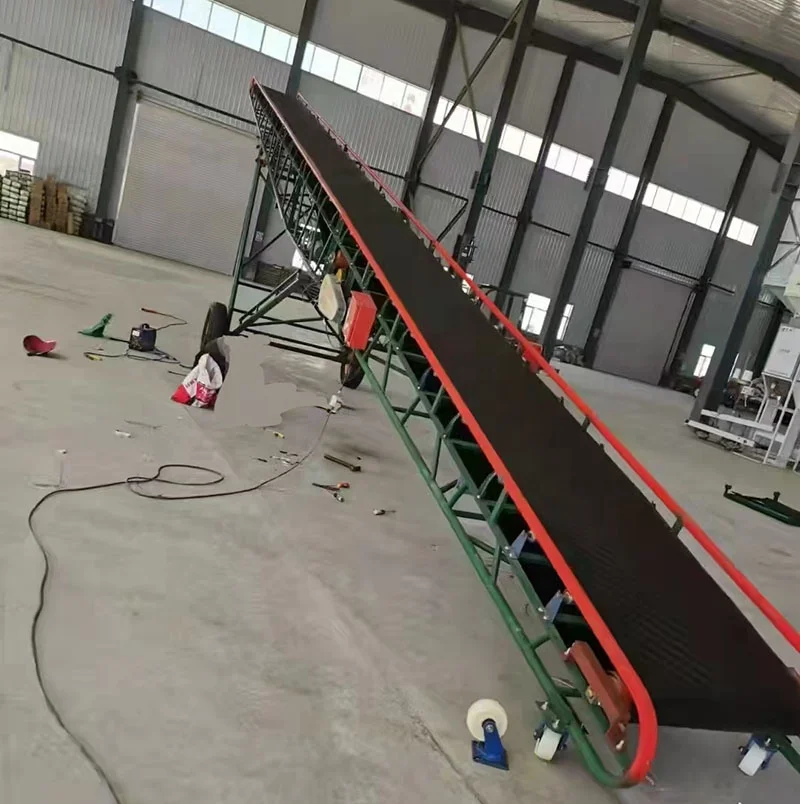Резиновый материал высокая скорость регулируемая высота Наклонный складной ленточный конвейер Заводская пользовательская линия сборки промышленных систем