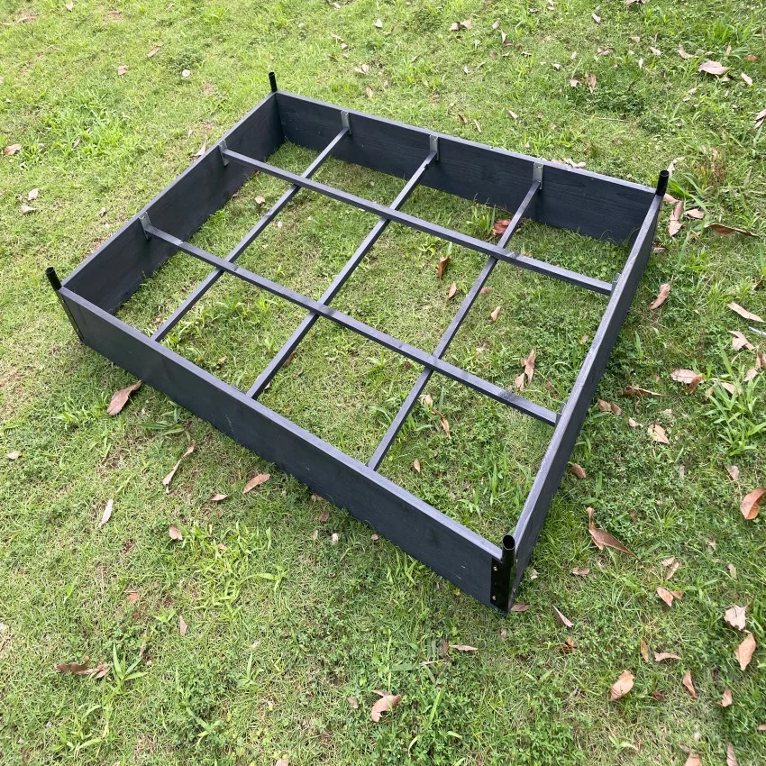 XWP012 garden bed with PVC cover planter vegetable and flower outdoor backyard natural pretty grey color