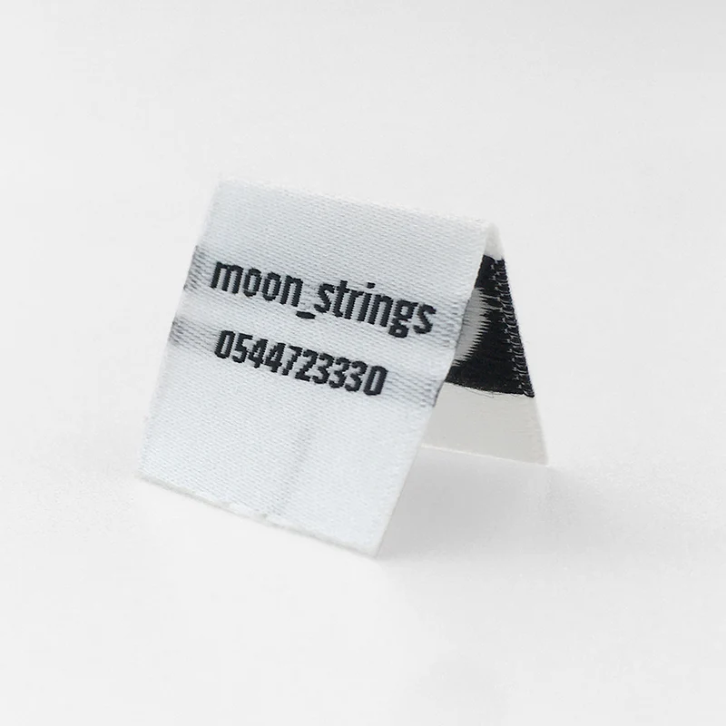 Personalized White Garment Accessory Ironing Clothes Thick Woven Sewing Shirt Labels
