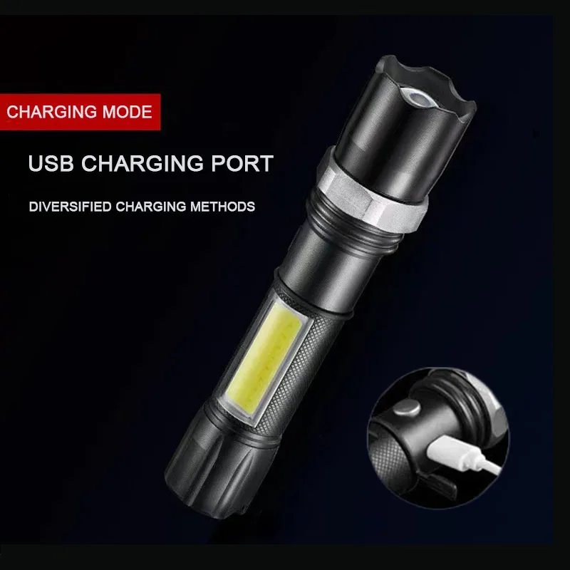 factory wholesale high quality aluminium alloy emergency bat tactical bright flashlight