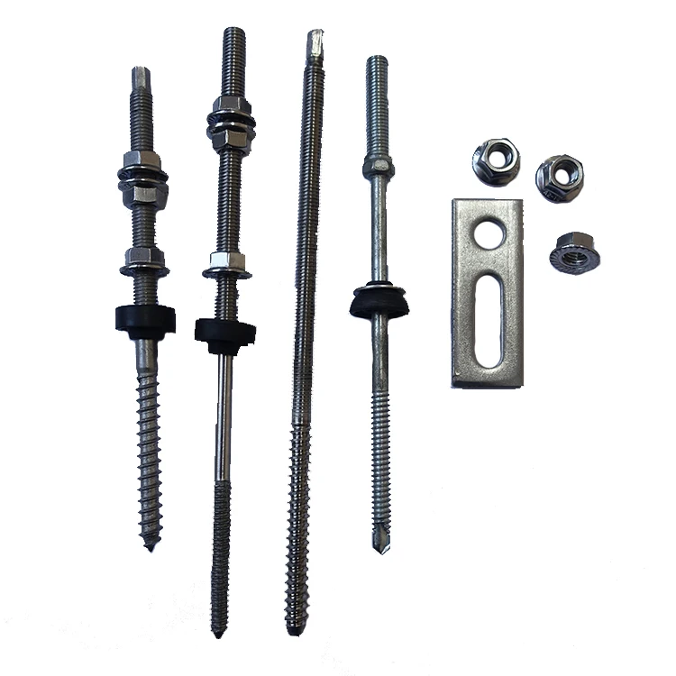 Stainless Steel Solar Roof double head Hanger Bolt for Solar Mounting System
