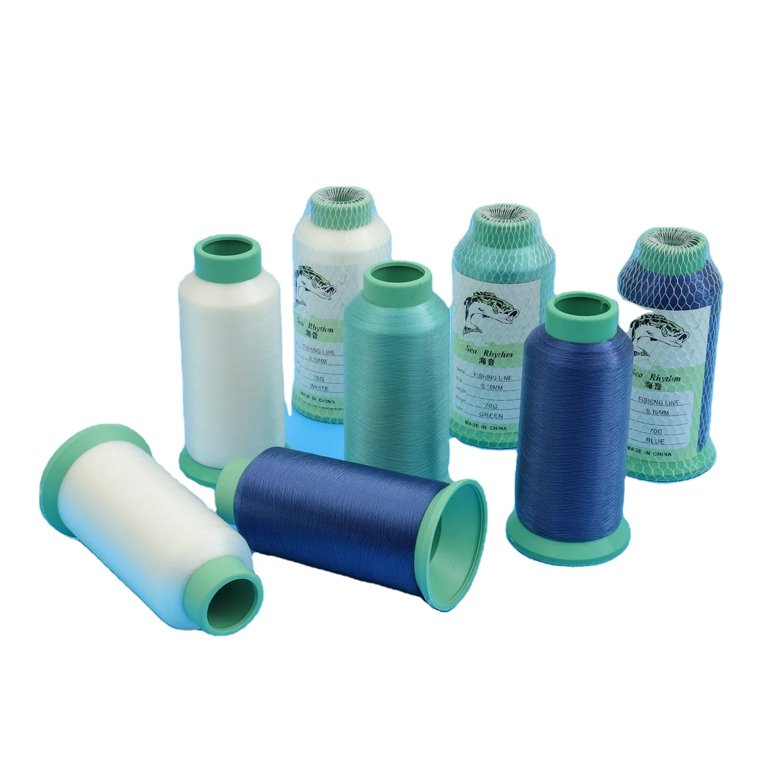 New Model Roll Plastic Multicolor Fishing Line High Strength Nylon Monofilament Fish Line Hank /Bundle Packing Fish Lines