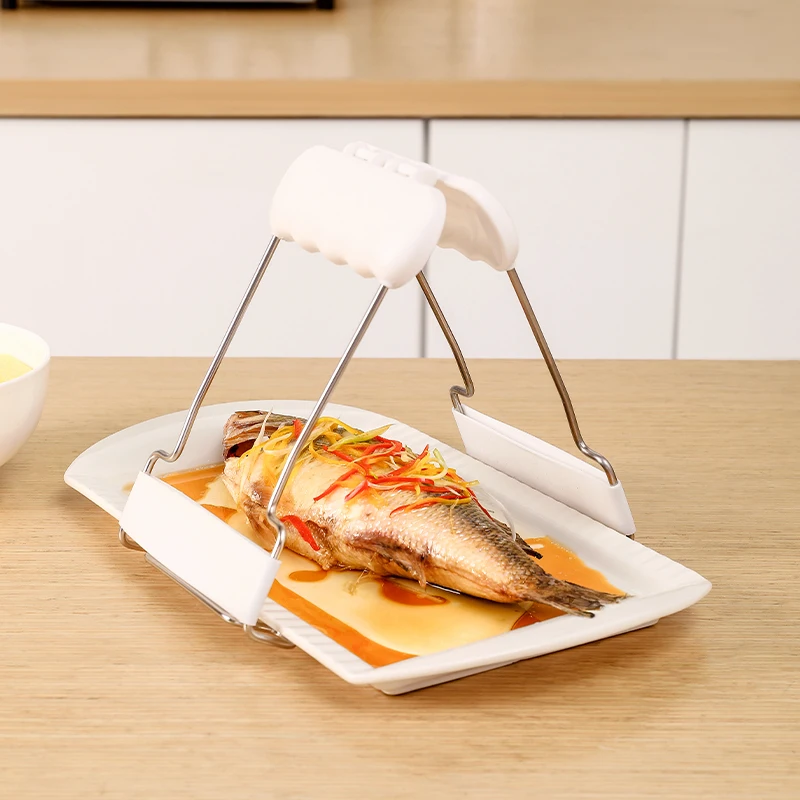 Stainless steel kitchen gadgets dish plate clip Hand gripper Kitchen Plate Bowl Clip Clamp for Hot dishes