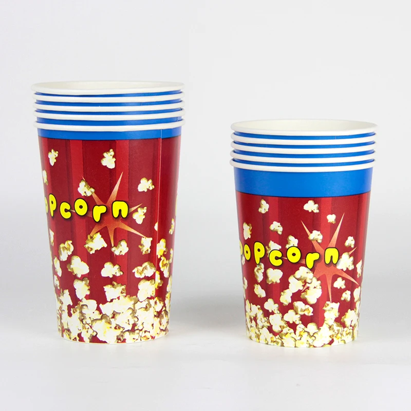 Wholesale High Quality Customize Logo Design Printing Food Container Disposable Paper Popcorn Buckets
