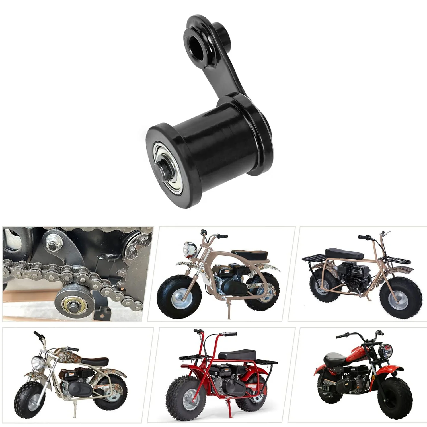 HIAORS Chain Tensioner with 1-3/4' Roller for 196cc 212cc 6.5HP CT200u BT200x CT200u-ex Massimo MB200 Motorsports Mini Bike