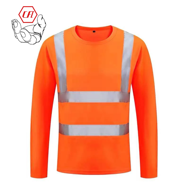 Amazon Hot Sale Mens Long Sleeve Quick Dry Safety Shirt Hi Vis Shirt
