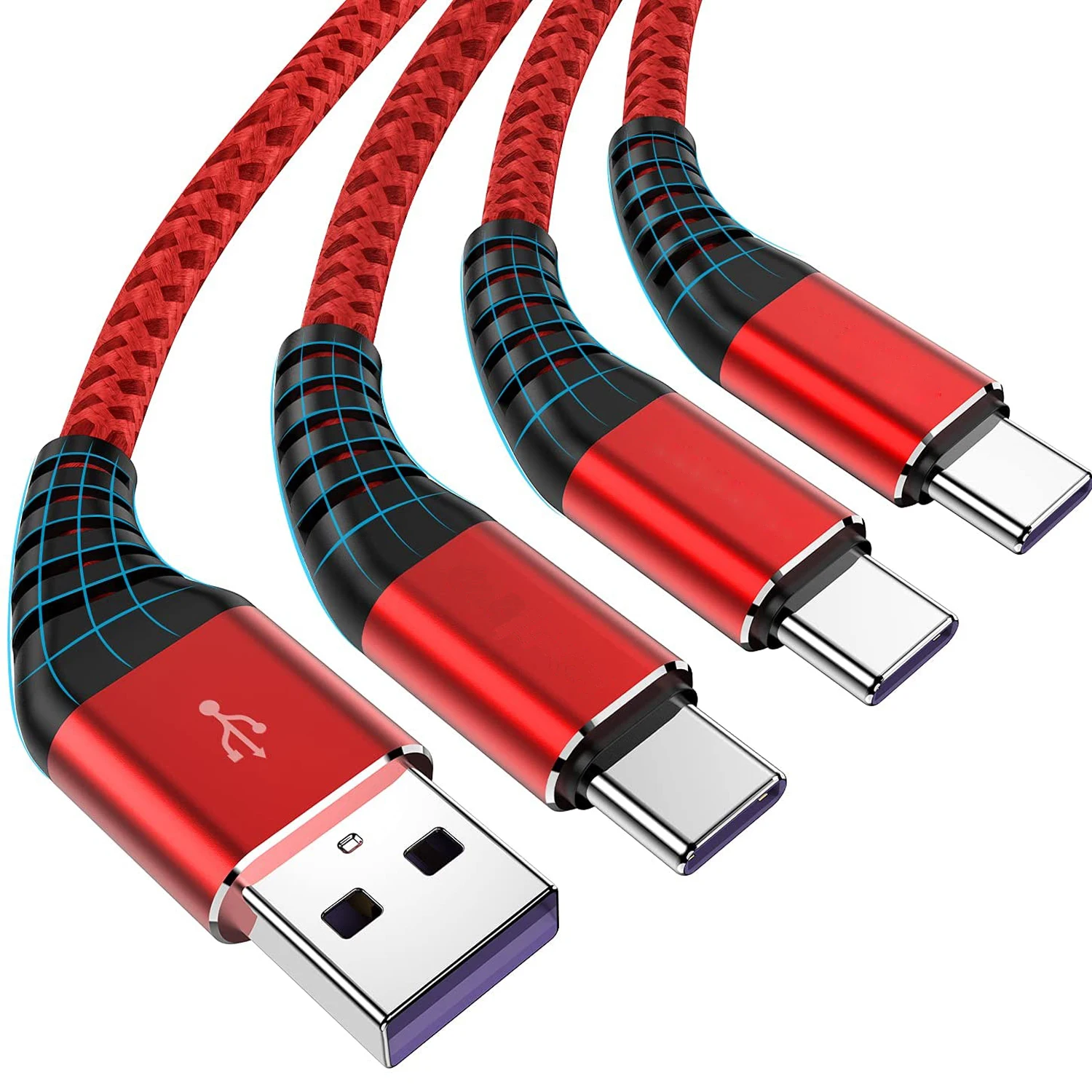 Кабель USB A-Type C, шнур USB Type C для быстрой зарядки для Samsung Galaxy A10...S8, зарядное устройство типа C Премиум нейлоновый Плетеный USB-кабель