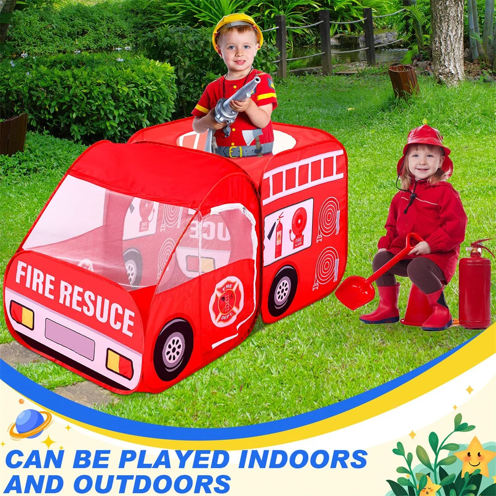 Kids Foldable Indoor and Outdoor Playhouse Vehicle Toys for Girls and Boys Fun Interesting Play Gift Prop