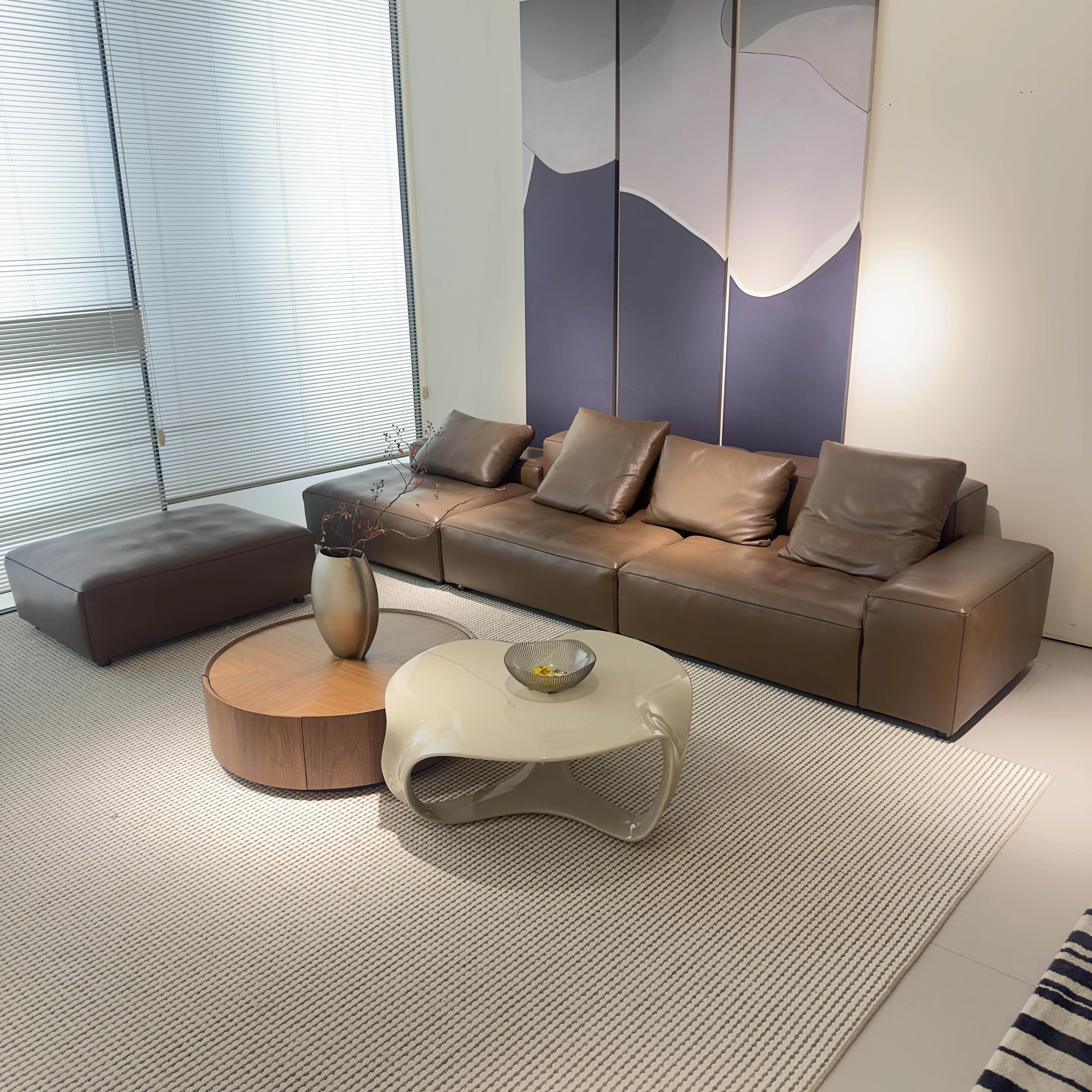 Italy luxury modular sofa set modern leather chaise longue modular sofa sofa