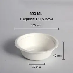 YONNOR Pulp Paper Plates Biodegradable Soup Bowls Disposable Food Packing Container