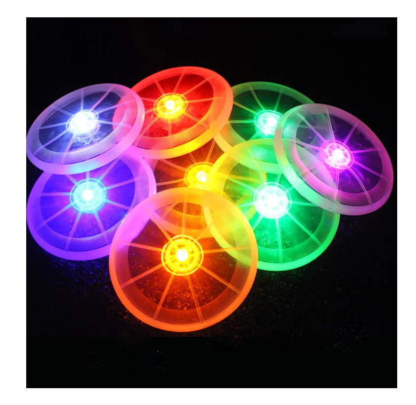 Amazon hot-selling pet interactive training toy LED light up flying disc dog frisbee toys