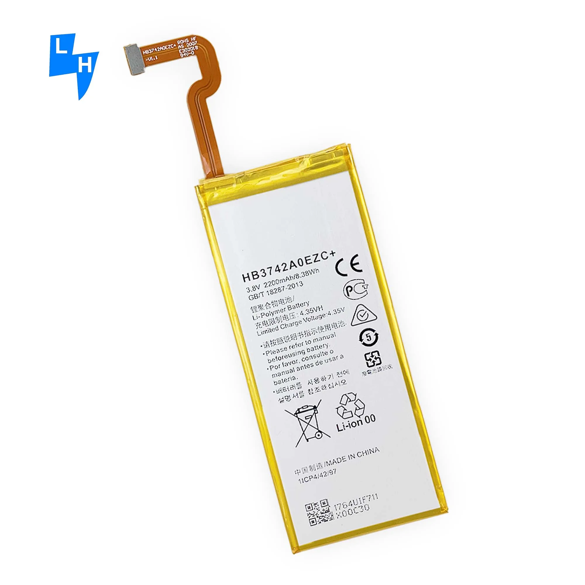 For Huawei P8 Lite replacement battery high quality 2200mAh for Huawei Ascend P8 Lite HB3742A0EZC+ Li-ion polymer battery