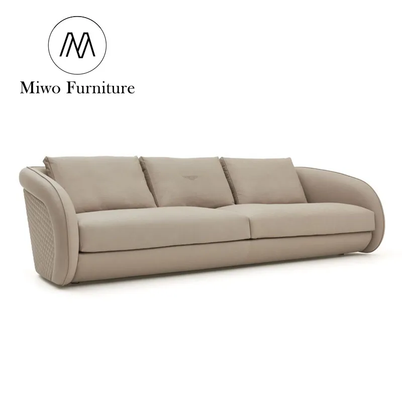 Supplier design luxury living room furniture 4 3 2 1seat modern genuine leather couch sectional sofas set for home