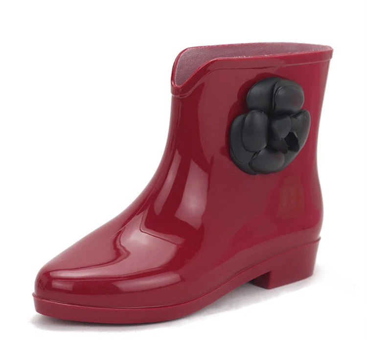 Customized Rubber Clear Waterproof  PVC natural rubber safety Rain Boots for women