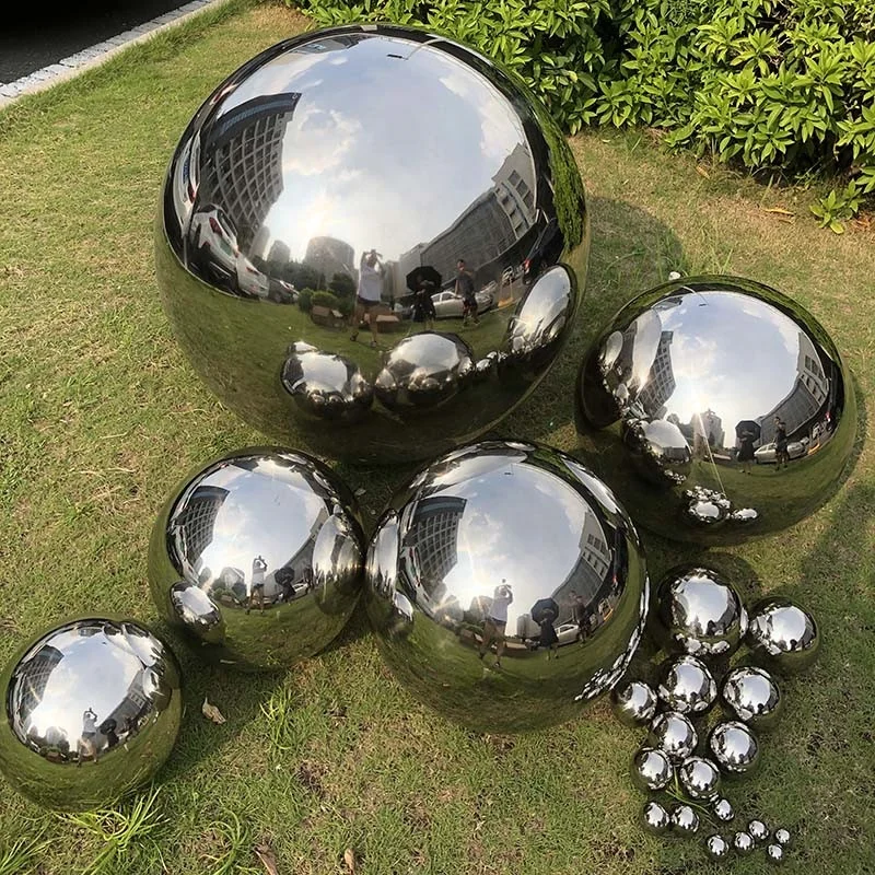 Popular Mirror Metal Balls Garden Decorative Sphere Stainless Steel Hollow Ball