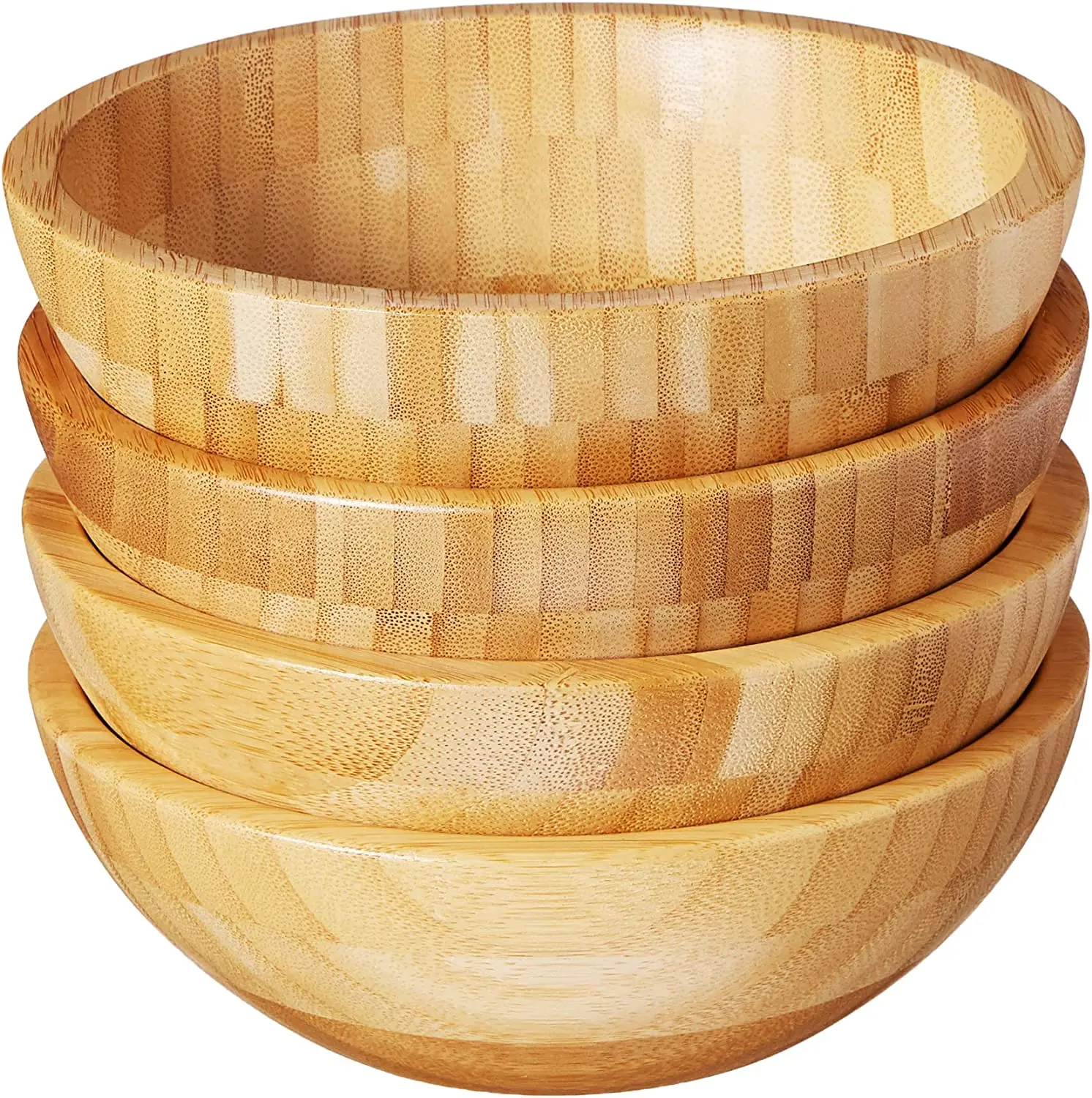 wholesale popular High quality durable wooden serving bowl with lids Large Eco-friendly Bamboo salad bowl
