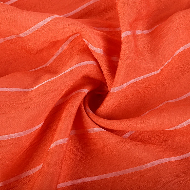 New Design Wholesale Custom Stripes Design Light Weight Nylon Cotton NR Woven Jacquard Fabric for Coats