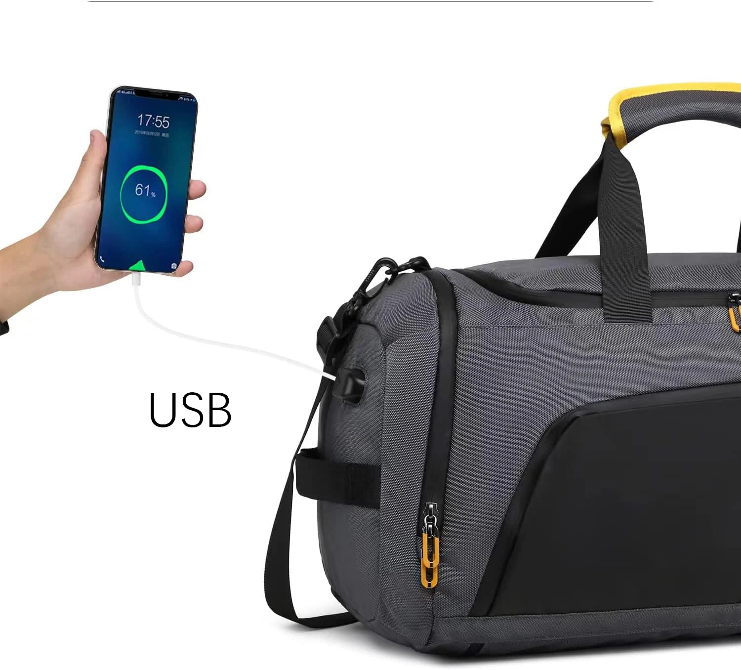 DAYGOS 2024 Hot Sale Durable Gym Bag with Large Volume for Gym Exercise Waterproof Fabric Gym Bag with Shoes Compartment