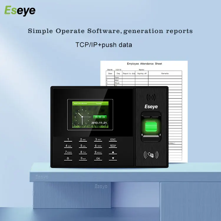
Eseye Hot Sale Fingerprint Time Attendance Machine TCPIP Access Control System RFID 