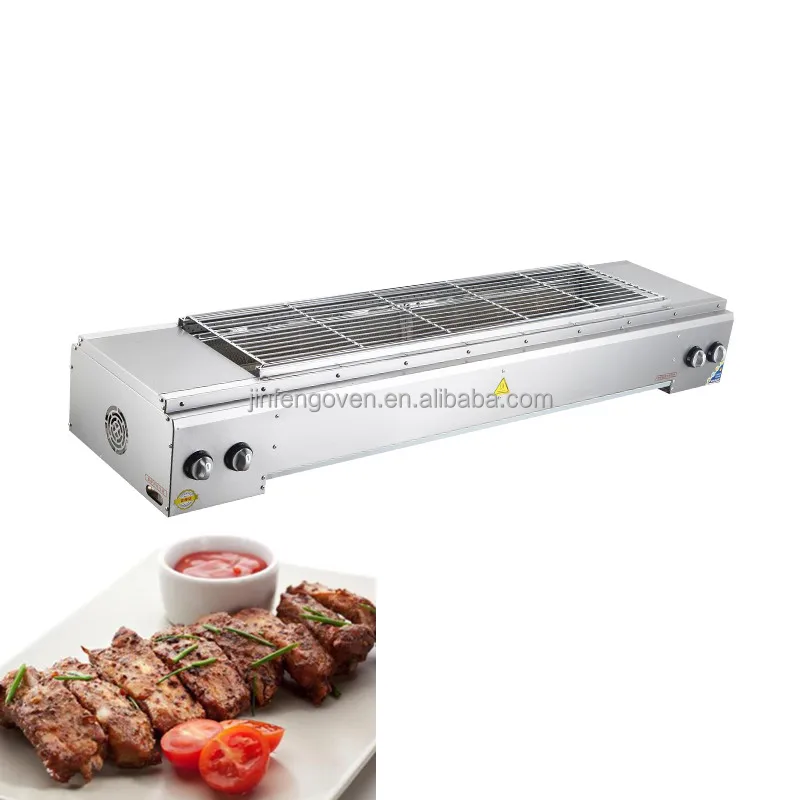 Restaurant equipment professional commercial smokeless stainless steel bbq gas grill