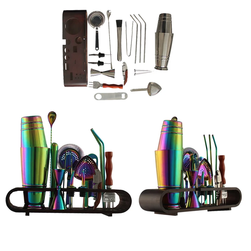 antique cocktail shaker set High Quality 18/8 Stainless Steel Cocktail shaker Set Johnnie Walker Bar Accessories bar set